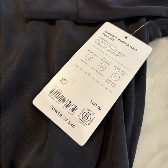 Athleta Seasoft Bubble Hem Full Zip - Picture 2 of 3